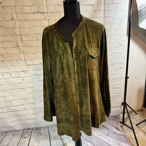 Olive Green Suede Jacket